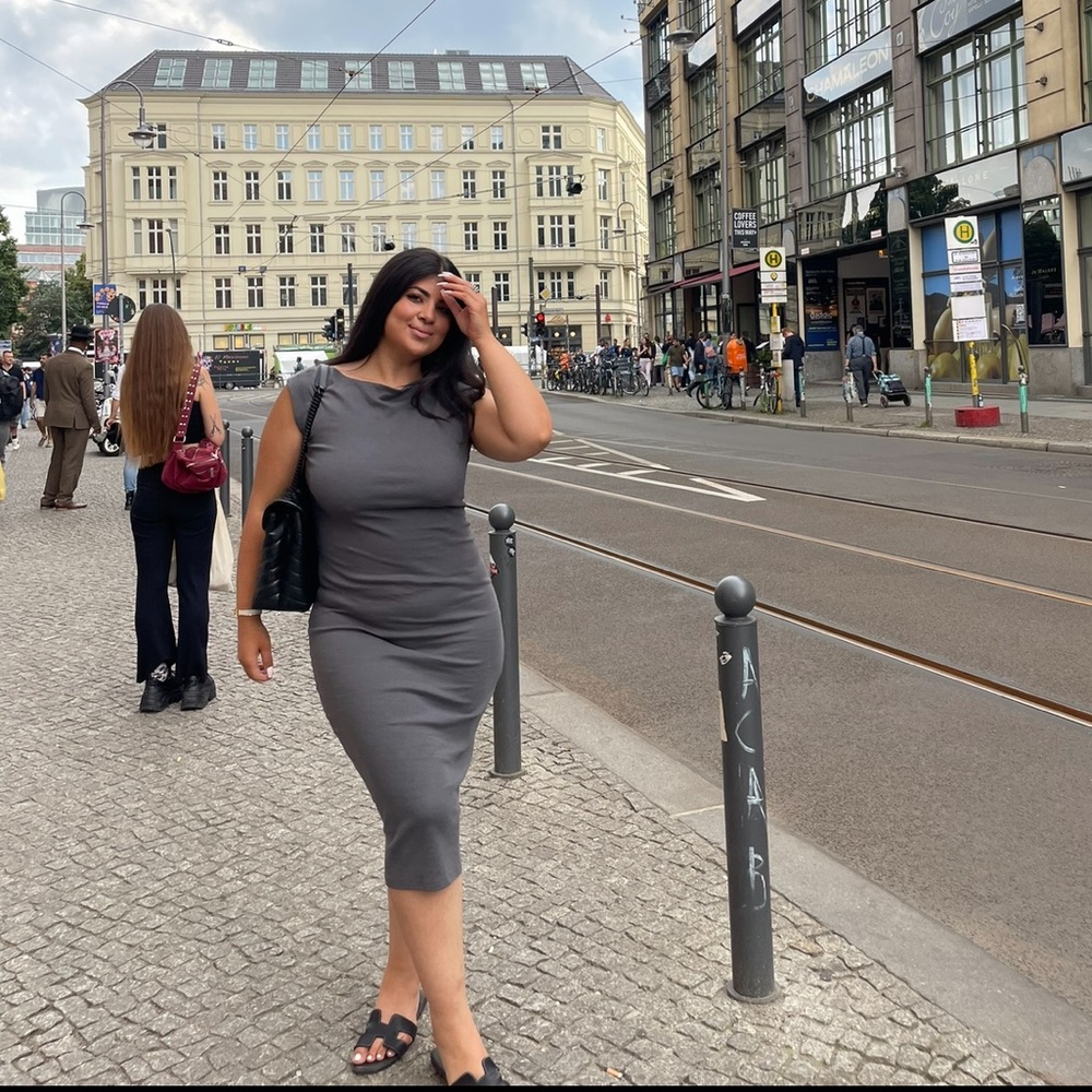Gray simple dress